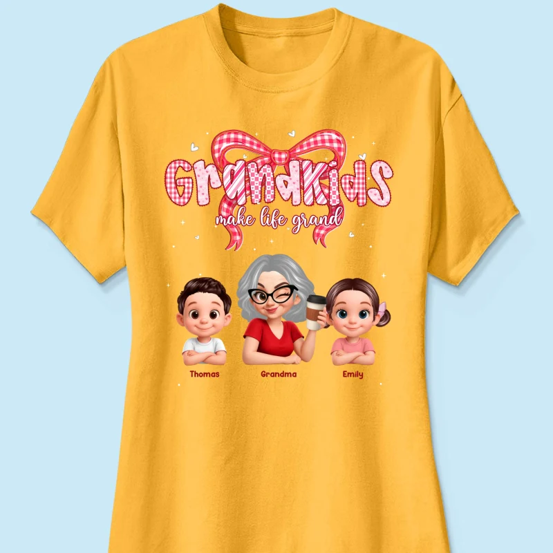 Valentine's Day Grandma Grandkids Make Life Grand - Personalized Shirt - Valentine's Day Gift For Grandma - Image 40