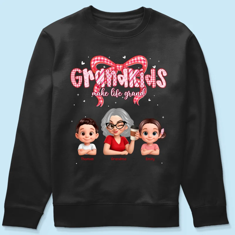 Valentine's Day Grandma Grandkids Make Life Grand - Personalized Shirt - Valentine's Day Gift For Grandma - Image 42