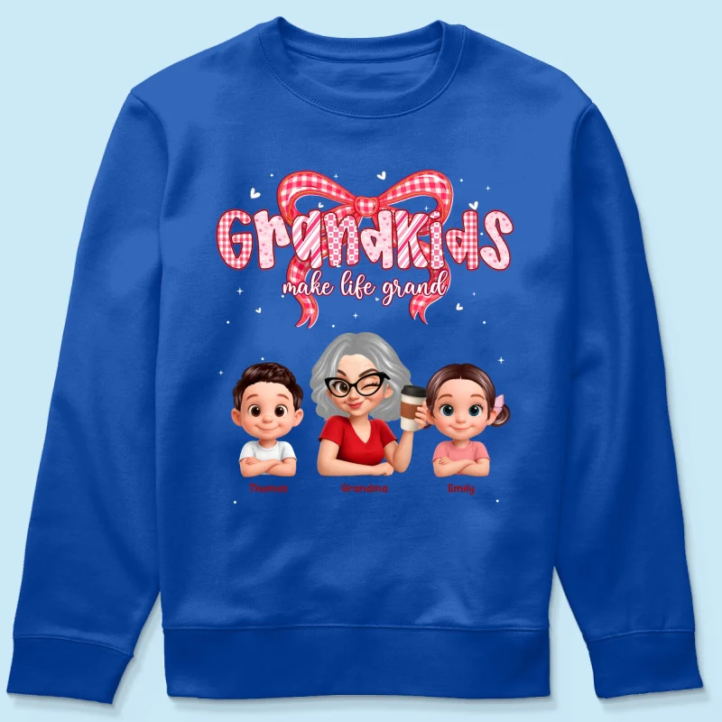 Valentine's Day Grandma Grandkids Make Life Grand - Personalized Shirt - Valentine's Day Gift For Grandma - Image 46