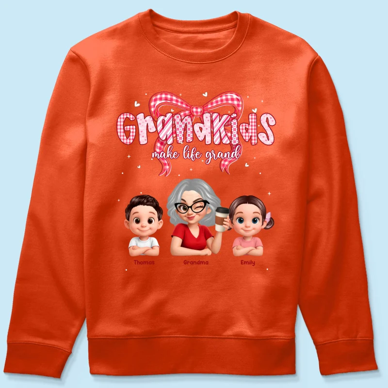 Valentine's Day Grandma Grandkids Make Life Grand - Personalized Shirt - Valentine's Day Gift For Grandma - Image 48