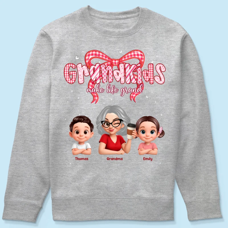 Valentine's Day Grandma Grandkids Make Life Grand - Personalized Shirt - Valentine's Day Gift For Grandma - Image 50