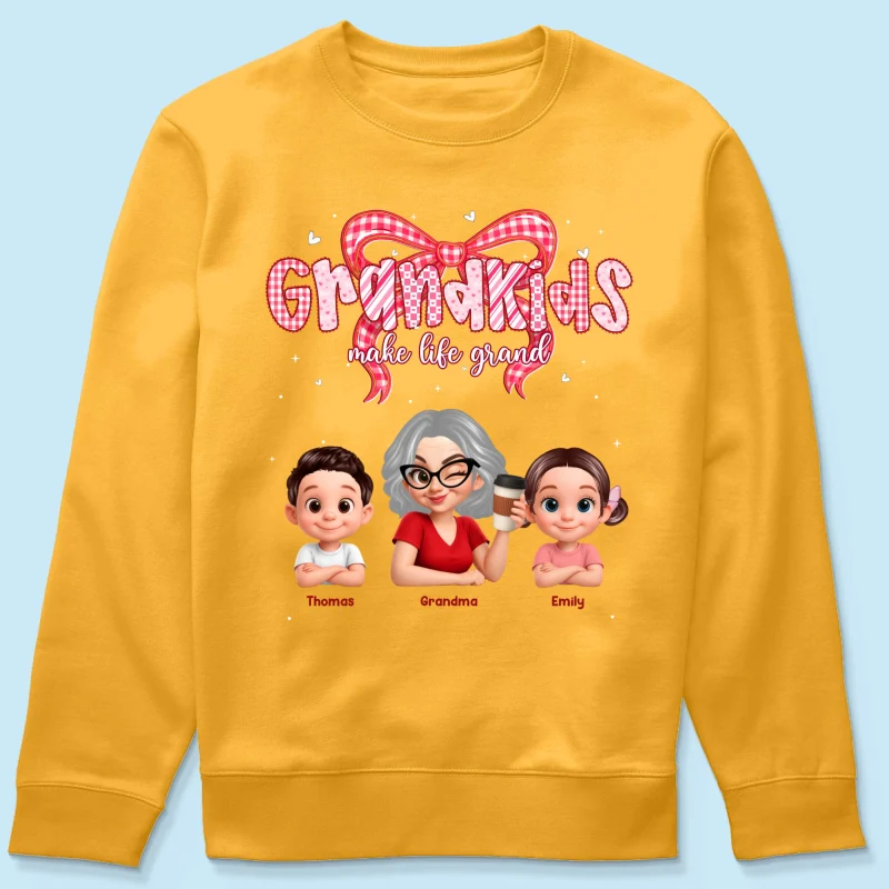 Valentine's Day Grandma Grandkids Make Life Grand - Personalized Shirt - Valentine's Day Gift For Grandma - Image 52