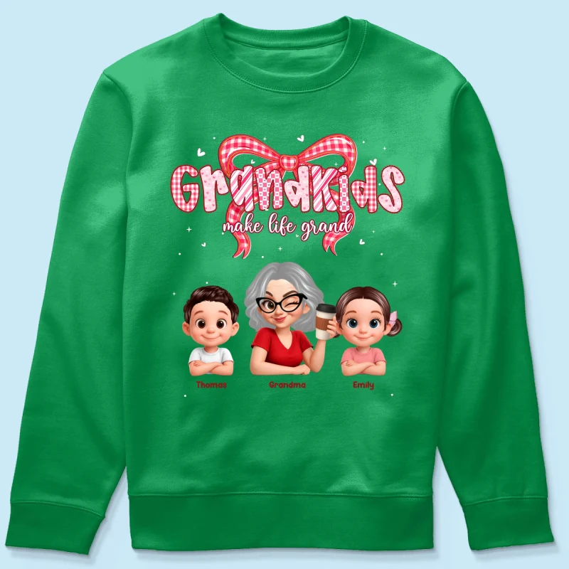 Valentine's Day Grandma Grandkids Make Life Grand - Personalized Shirt - Valentine's Day Gift For Grandma - Image 53