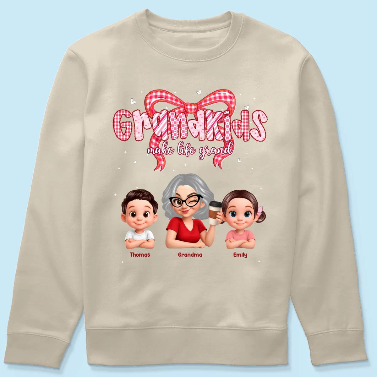 Valentine's Day Grandma Grandkids Make Life Grand - Personalized Shirt - Valentine's Day Gift For Grandma - Image 55