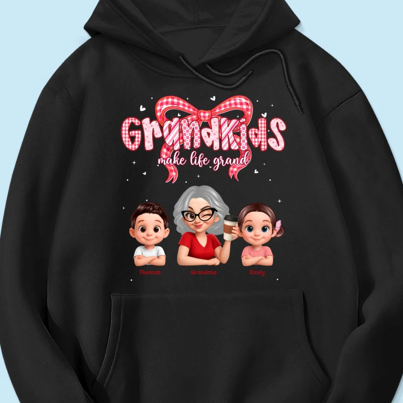 Valentine's Day Grandma Grandkids Make Life Grand - Personalized Shirt - Valentine's Day Gift For Grandma - Image 56