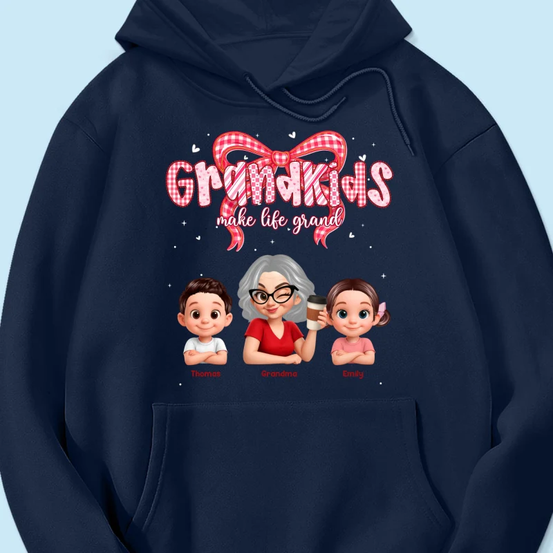 Valentine's Day Grandma Grandkids Make Life Grand - Personalized Shirt - Valentine's Day Gift For Grandma - Image 57