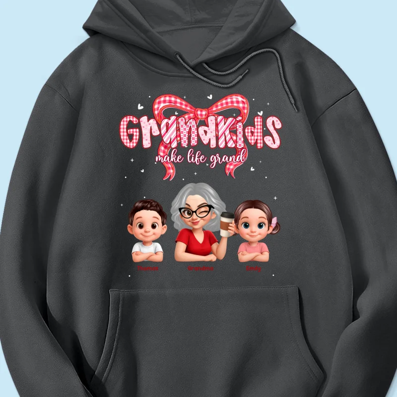 Valentine's Day Grandma Grandkids Make Life Grand - Personalized Shirt - Valentine's Day Gift For Grandma - Image 58