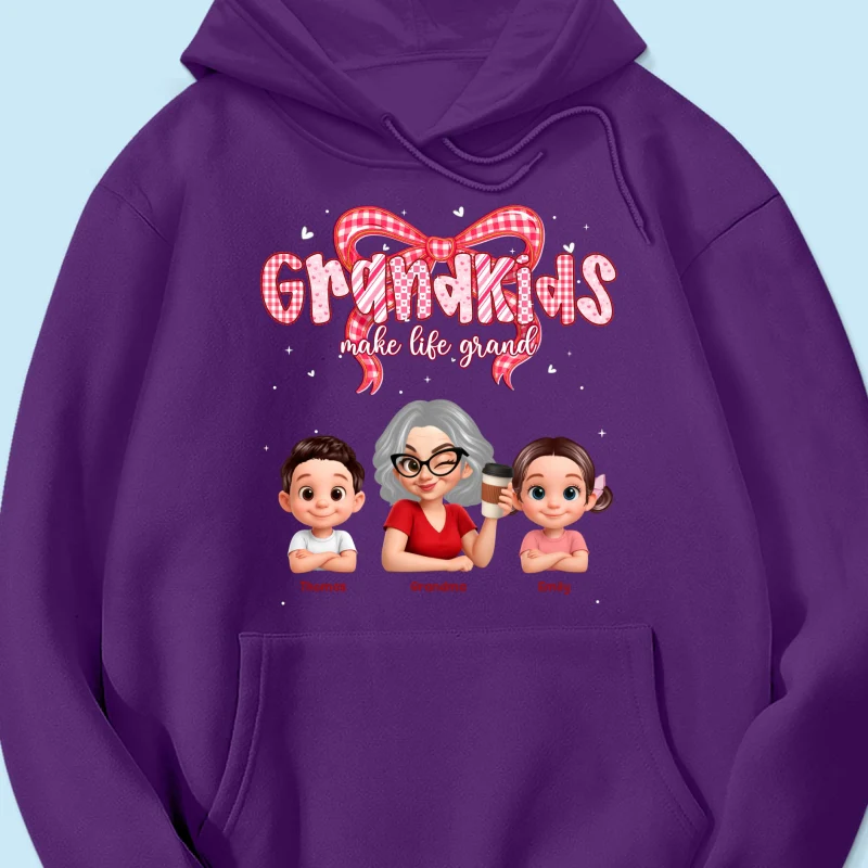 Valentine's Day Grandma Grandkids Make Life Grand - Personalized Shirt - Valentine's Day Gift For Grandma - Image 59