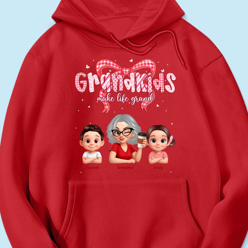 Valentine's Day Grandma Grandkids Make Life Grand - Personalized Shirt - Valentine's Day Gift For Grandma - Image 62