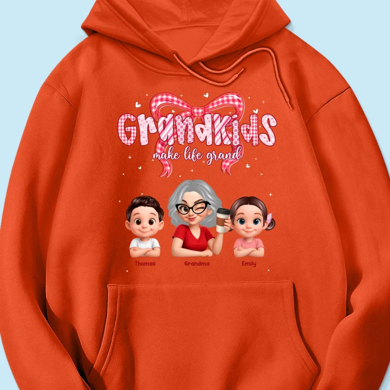 Valentine's Day Grandma Grandkids Make Life Grand - Personalized Shirt - Valentine's Day Gift For Grandma - Image 63
