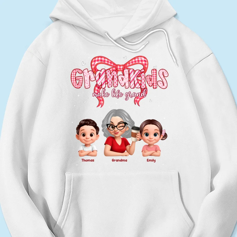 Valentine's Day Grandma Grandkids Make Life Grand - Personalized Shirt - Valentine's Day Gift For Grandma - Image 64