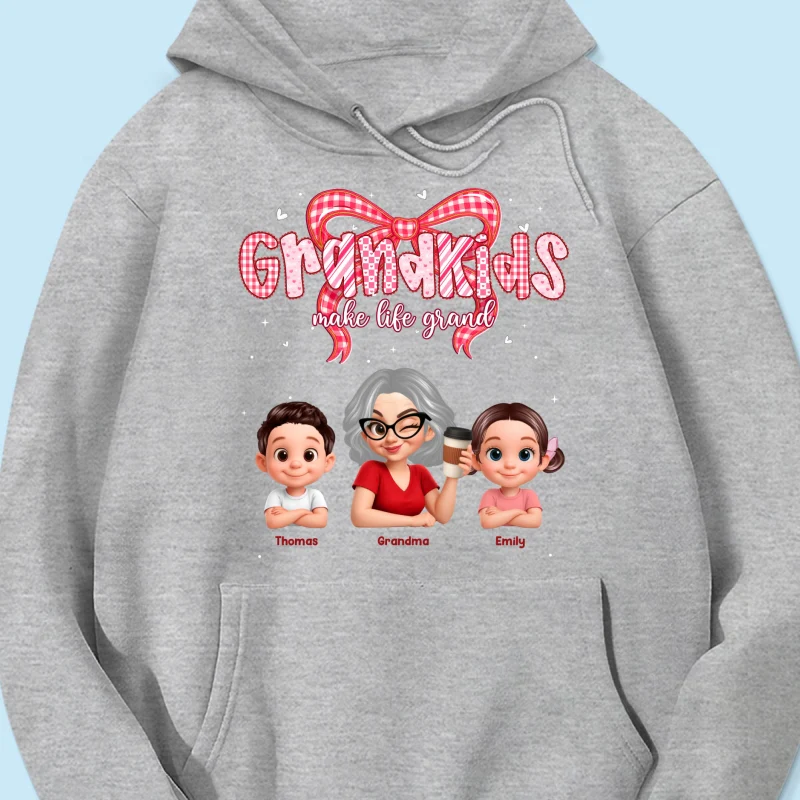 Valentine's Day Grandma Grandkids Make Life Grand - Personalized Shirt - Valentine's Day Gift For Grandma - Image 65