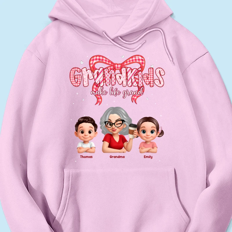 Valentine's Day Grandma Grandkids Make Life Grand - Personalized Shirt - Valentine's Day Gift For Grandma - Image 66