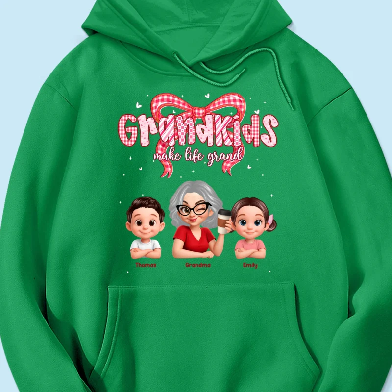 Valentine's Day Grandma Grandkids Make Life Grand - Personalized Shirt - Valentine's Day Gift For Grandma - Image 69