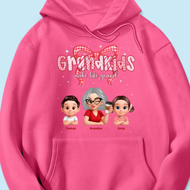 Valentine's Day Grandma Grandkids Make Life Grand - Personalized Shirt - Valentine's Day Gift For Grandma - Image 70